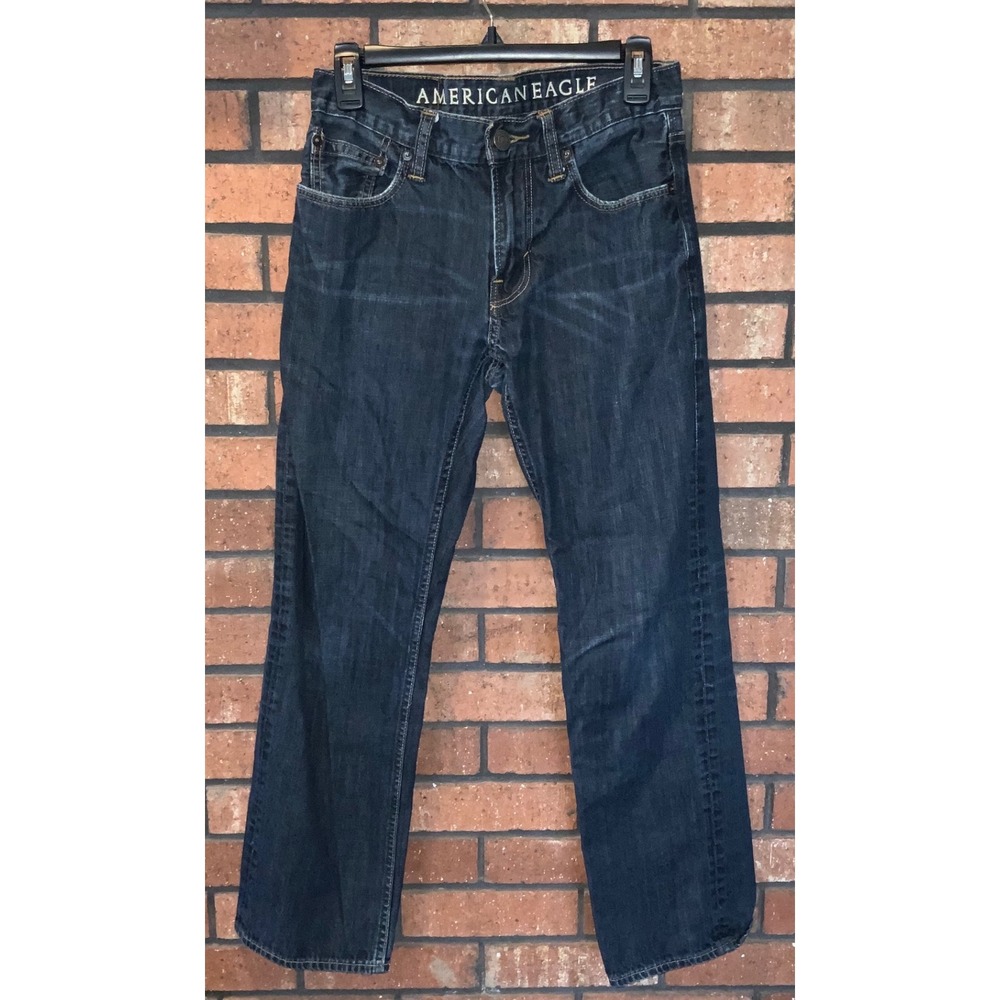 American Eagle Original Straight Leg Jeans Mens Dark Indigo Denim 28x30